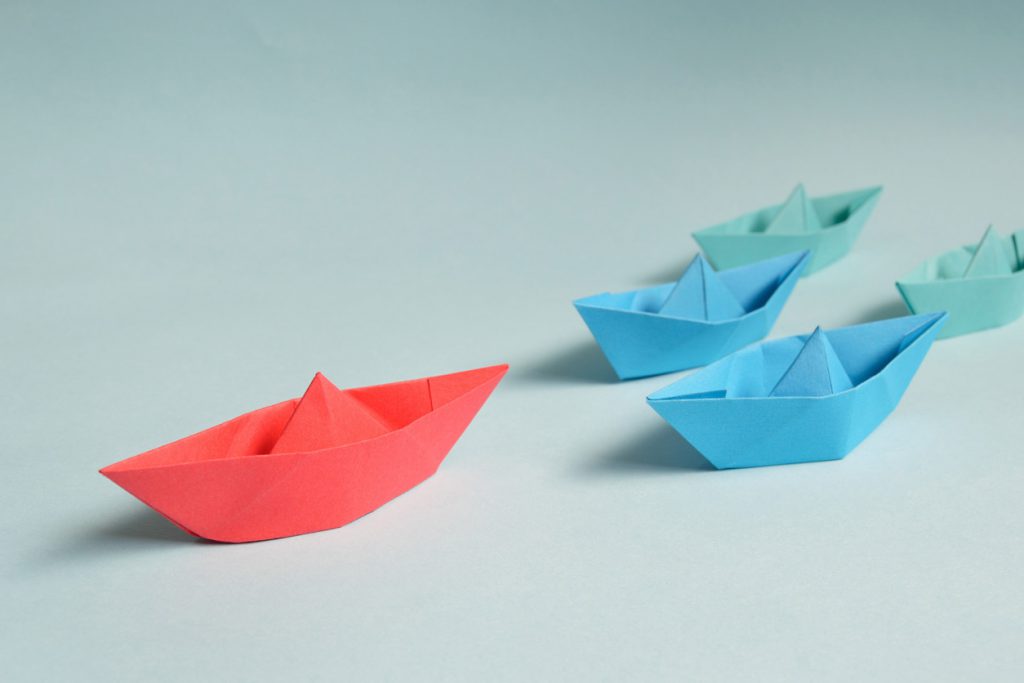 paper-boats on solid surface
