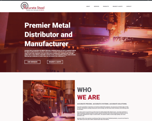 Manufacturing Web Design Project With Clean Homepage