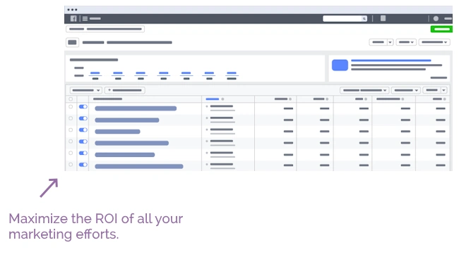 Conversion rate optimization showing an image of Facebook ads manager with high ROI results